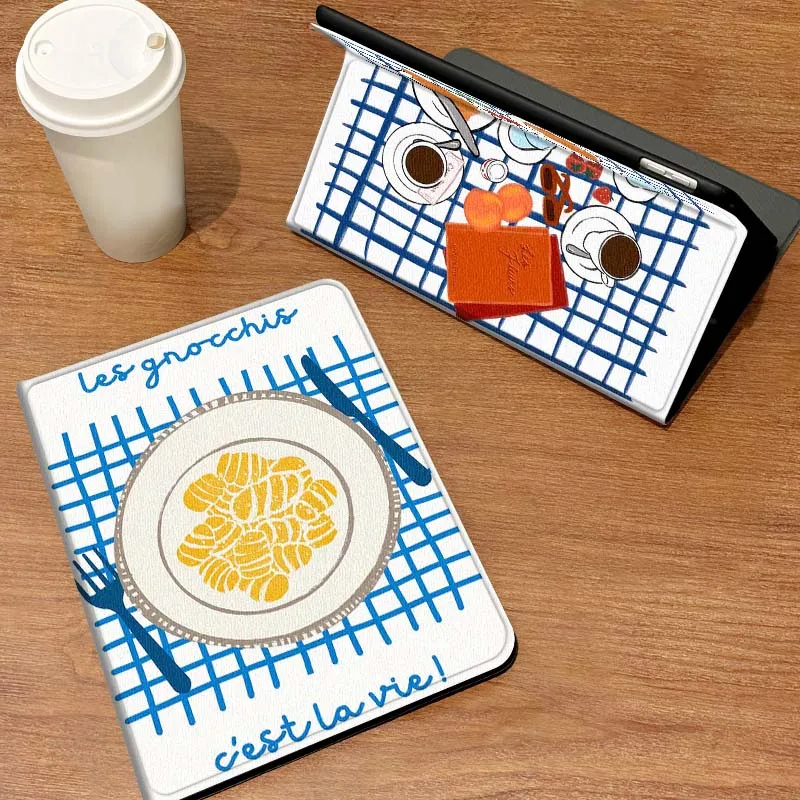 

Blue Checked Placemat Pattern Case For Samsung Galaxy Tab S6 S7 S8 S9 S10 S11 FE Plus Lite Tablet