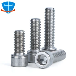 10pcs 2# 3# 4# 5# 6# 8# 10# 1/4 5/16 3/8 1/2 304 Stainless Steel British American Made Hexagon Socket Head Cap Screws Allen Bolt