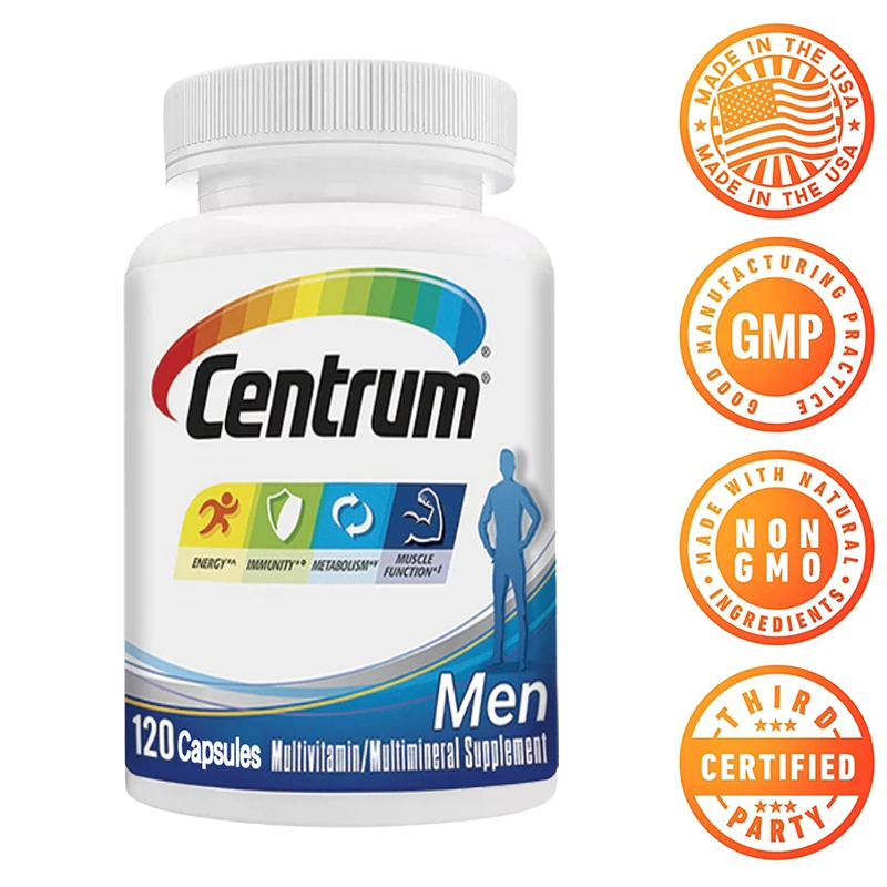 Men\'s Multivitamin To Support Metabolism, Energy Levels, Muscle Function and The Immune System