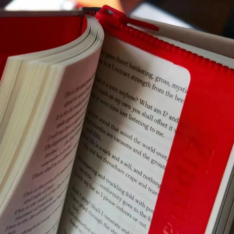 Creative Zipper Bookmark Novelty Student Stationery Reading Notepad Marking Book Binder Divider School Supplies Gift