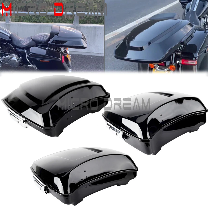 

Motorcycle ABS Plastic Razor Pack Trunk For Harley Tour Pak Touring Road King Street Glide Road Glide Electra Glide 2014-2023