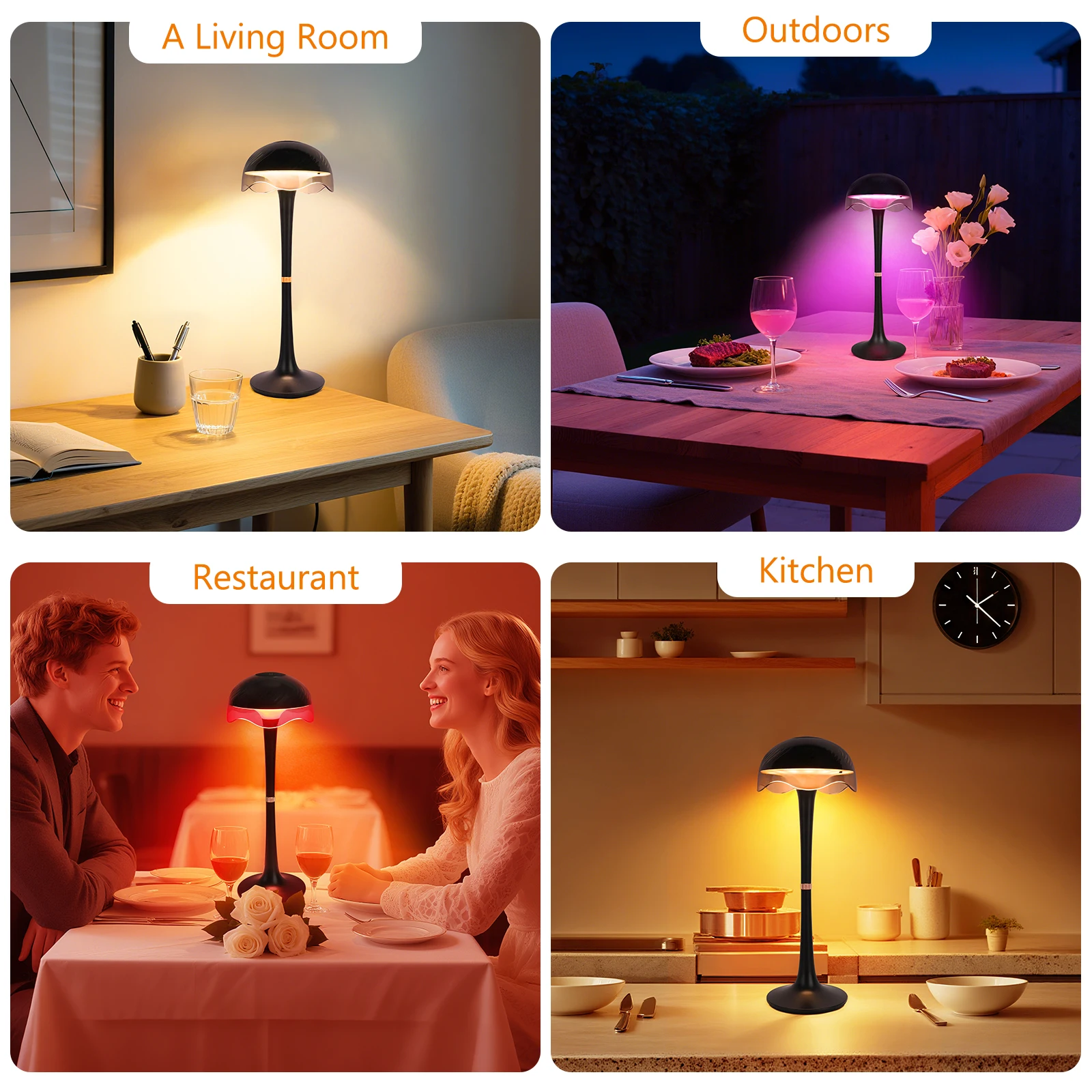 قابلة للشحن LED ضوء الليل RGB عكس الضوء اللمس الاستشعار الجدول مصباح المحيطة لمبة مكتب لغرفة النوم غرفة المعيشة فندق زخارف للحانات