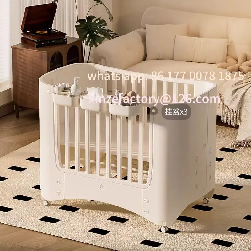 Customizable Crib Adjustable Movable Splicing Bed Game Bed Baby Multi-function Diaper Table Height Movable Splicing