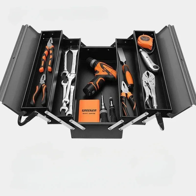 Car Mechanic Tools Organizer Box Electrician Storage Parts Tool Boxes Drawers Multifunctional Case Accessories Metal Briefcase