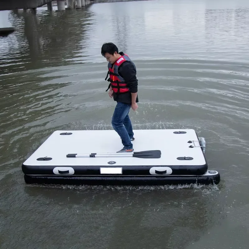 Custom Inflatable Water Motorboat Yacht Marina Platform Swimming Platform Inflatable Water Floating Platform Marina