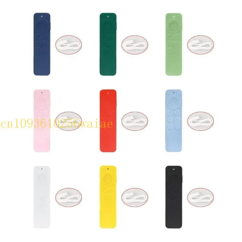 652F Silicone Case Cover for Apple 4K 6Th 2021 Remote Control Shockproof Anti-Lost Anti-Slip Protective Cover