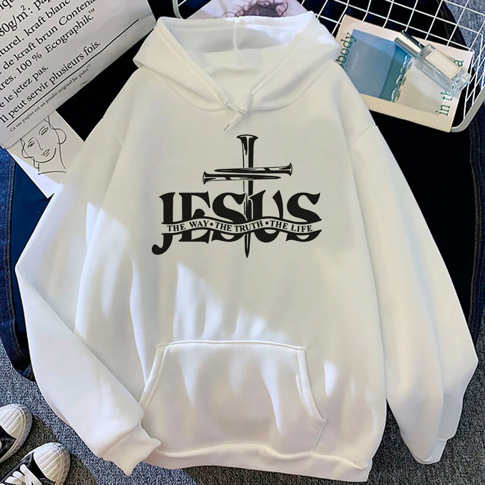 Jesus hoodies เสื้อสเวตเตอร์ Y2K อนิเมะน่ารัก90S สำหรับผู้หญิง