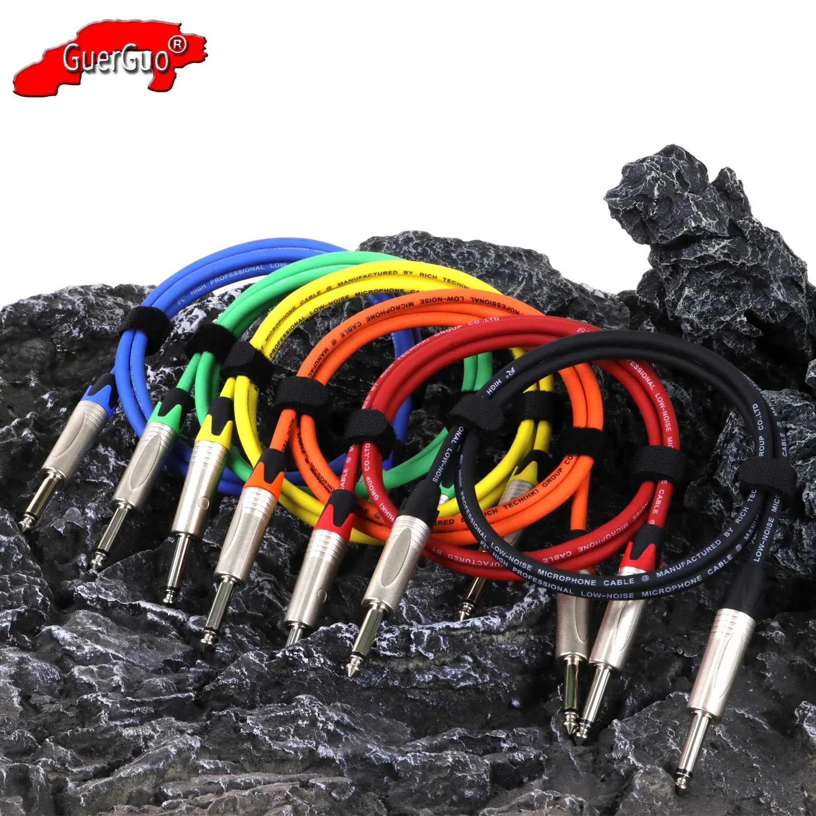 

0.2M-30M 1/4 inch Mono Plug to 6.35mm Male Jack Instrument Professional Audio Extension Cable for Guitar,Mixer,AMP,Speaker