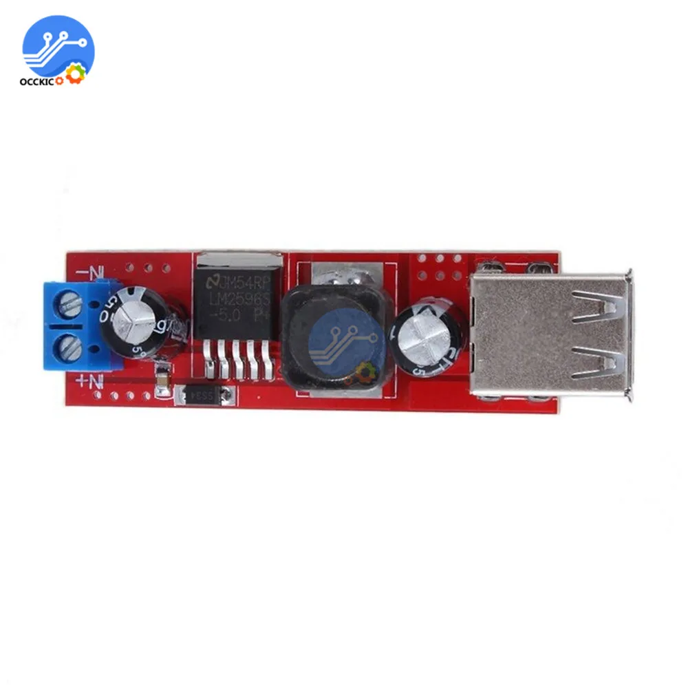 LM2596 Buck-Step ลงแปลง DC 6-40V ถึง5V 3A Dual USB แบตเตอรี่ Charger โมดูลสำหรับรถชาร์จแบตสำรอง Supply