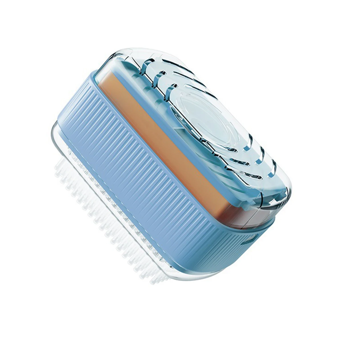 Multifunctional soap dish, drum type, comes with laundry brush, suitable for bathroom, gym, kitchen and toilet