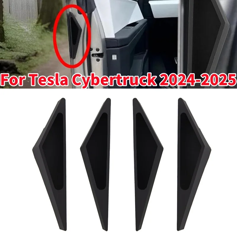 4Pcs Truck Door Handles Fingerprint Resistant Silicone Door Closer Handle for Tesla Cybertruck 2024-2025