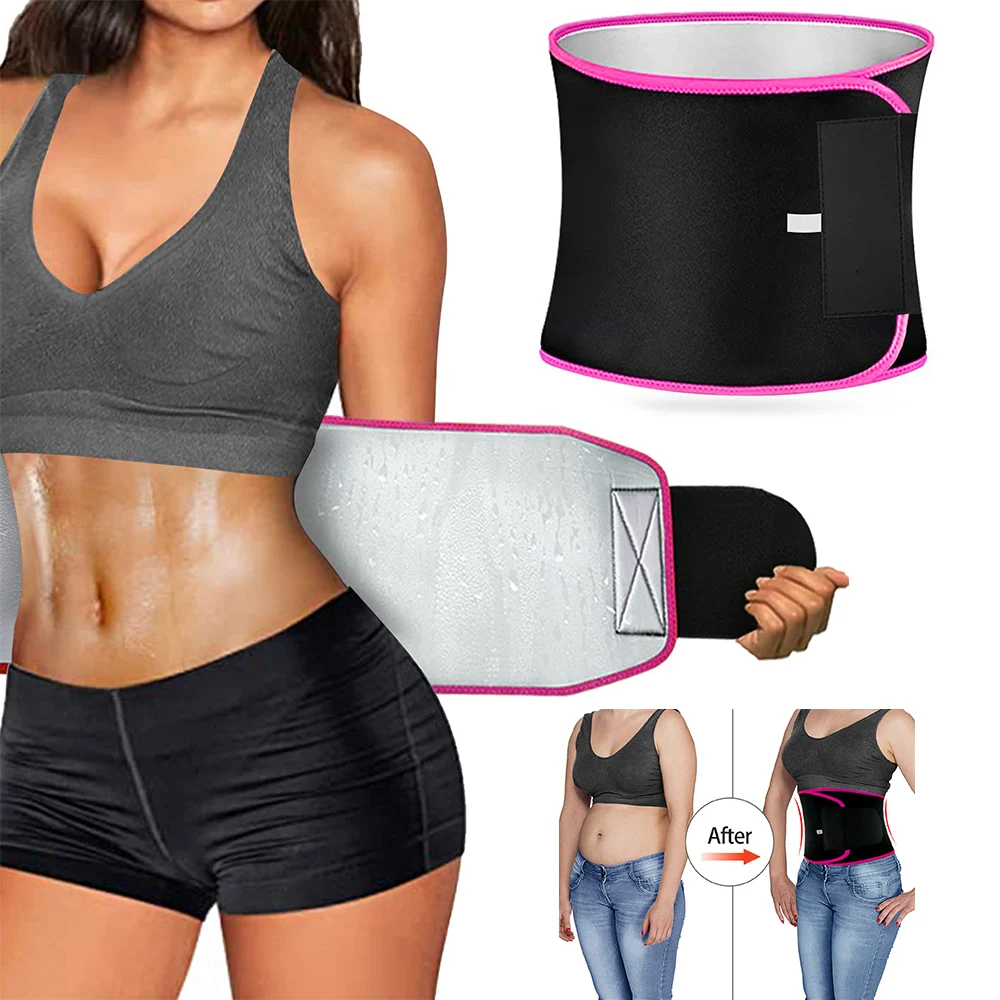 2023 New Waist Trimmer Silver Ions Sweat Belt for Women Men Sports Running Body Shaper Belly Slimming Sauna Waist Trainer