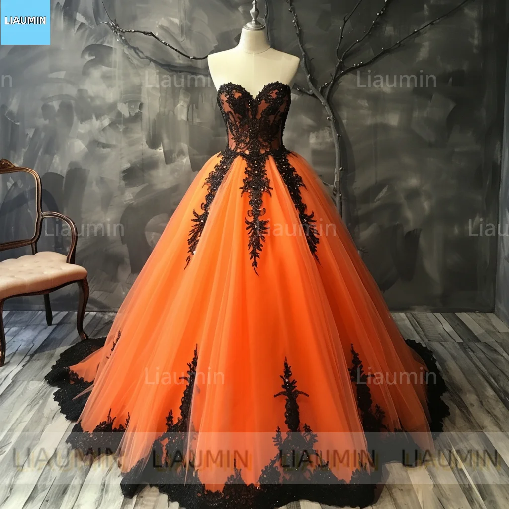 Classic Orange And Black Lace Full Length Lace-up Prom Formal Wedding Dresses Evening Bridesmaid Party Clothing Customized C-8 - AliExpress 320 Classic Orange And Black Lace Full Length Lace-up Prom Formal Wedding Dresses Evening Bridesmaid Party Clothing Customized C-8 - AliExpress 320