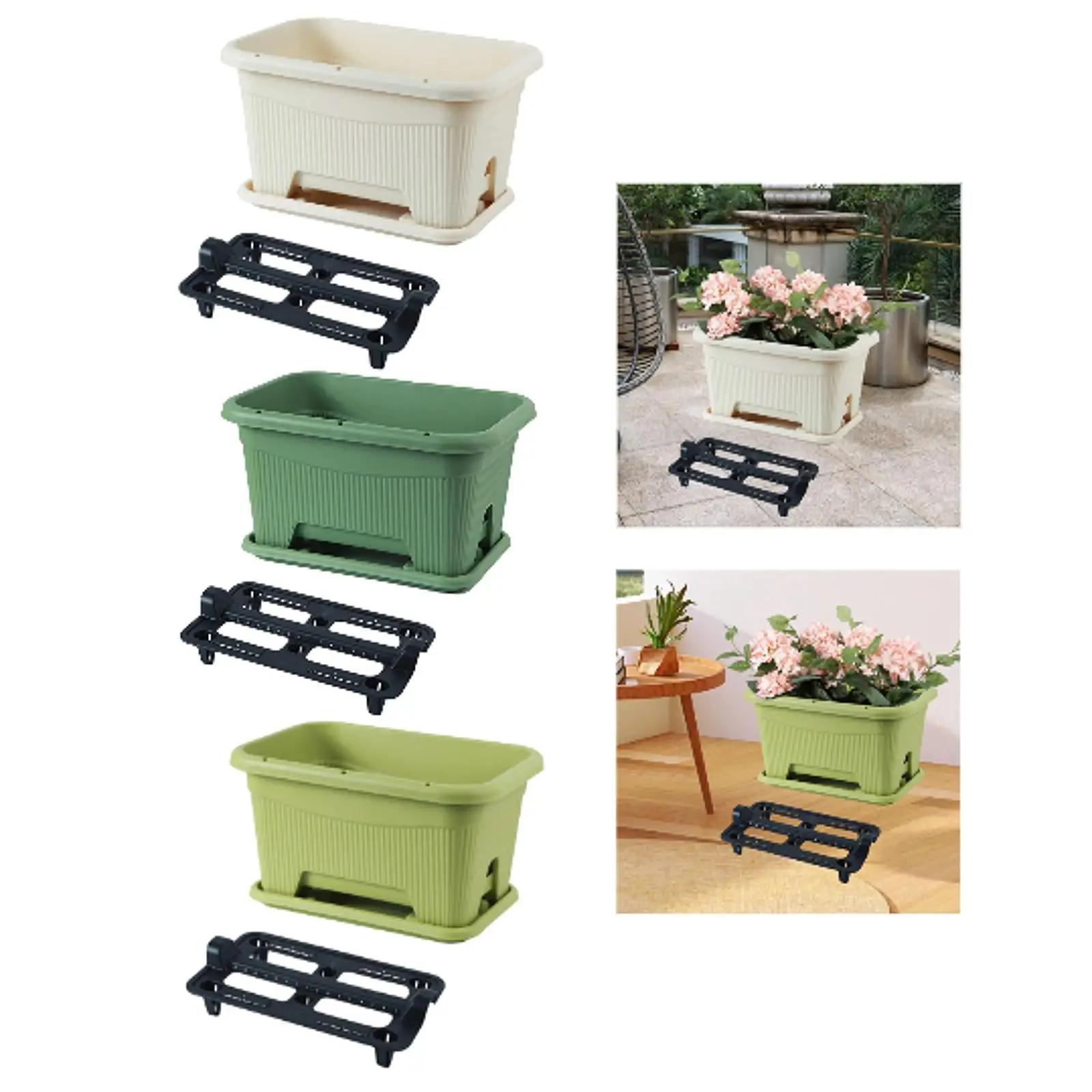 Vegetable Planting Pot Versatile Easy to Clean Rectangular Vegetables Growing Container Flowerpot Flower Planter for Windowsill