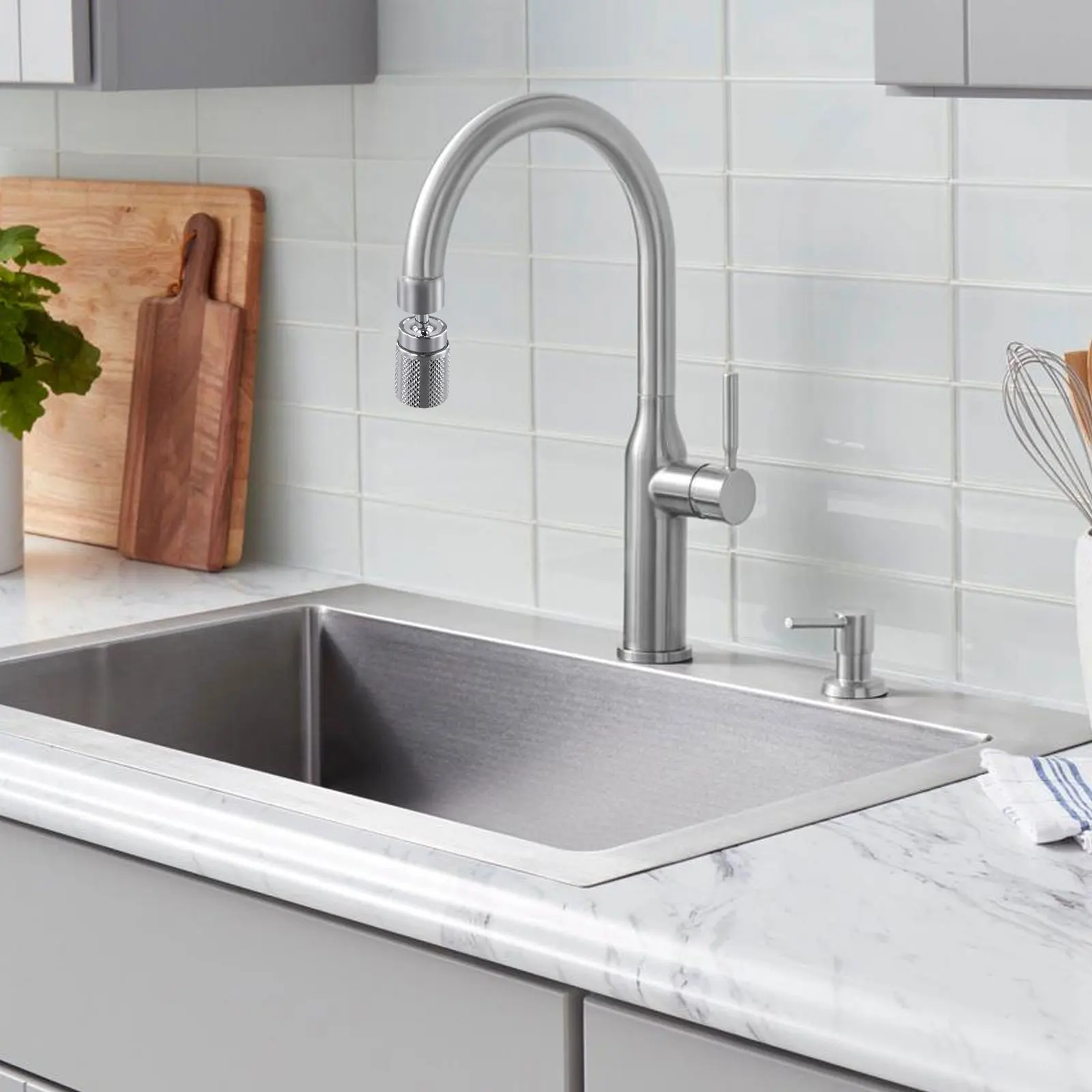 

Аэратор-удлинитель для смесителя с поворотом на 720 градусов, экономия воды, простая установка, энергосбережение, для ванной комнаты, с ручкой с алмазной структурой