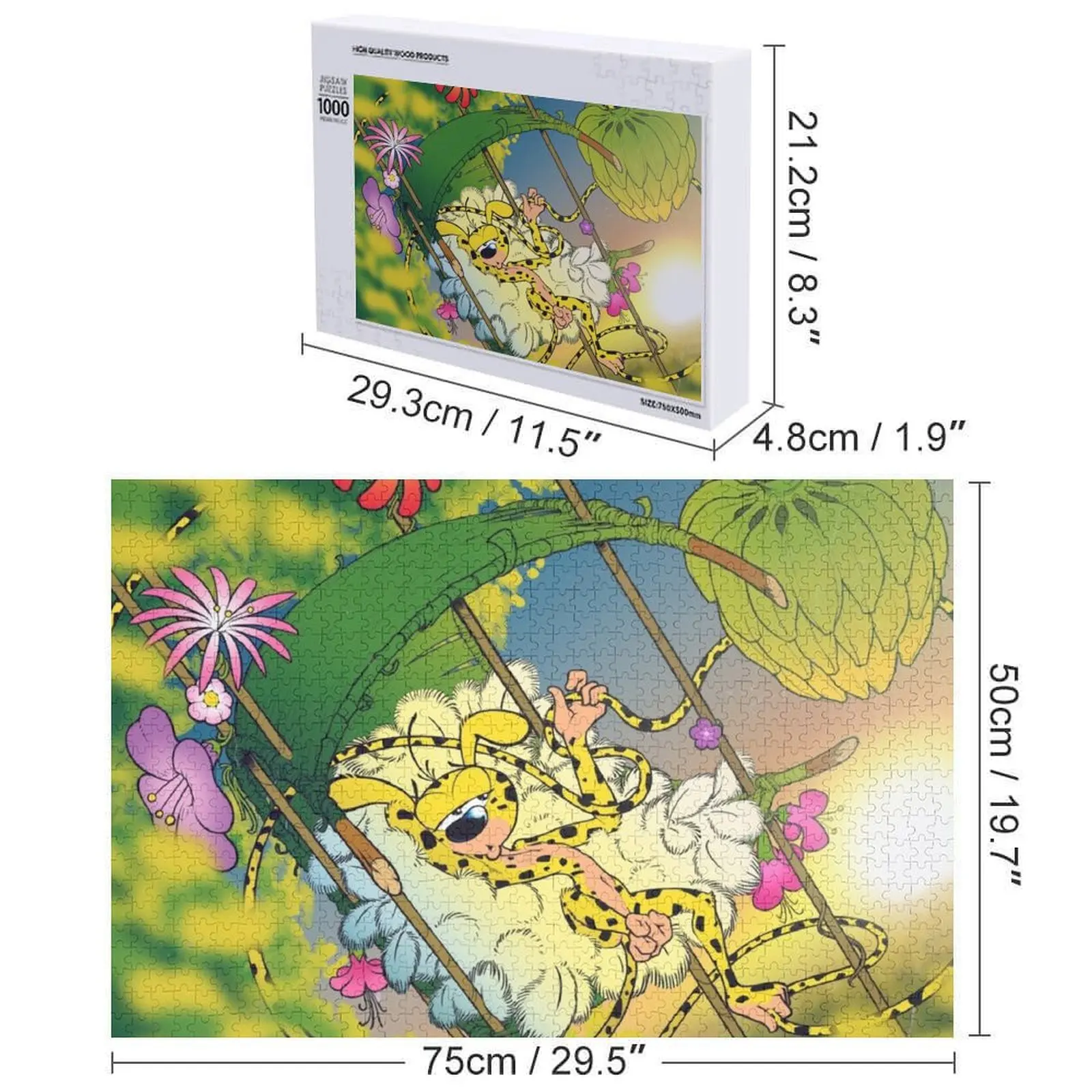 Marsupilami nel nido Puzzle Regalo personalizzato per bambini Puzzle di giocattoli personalizzati