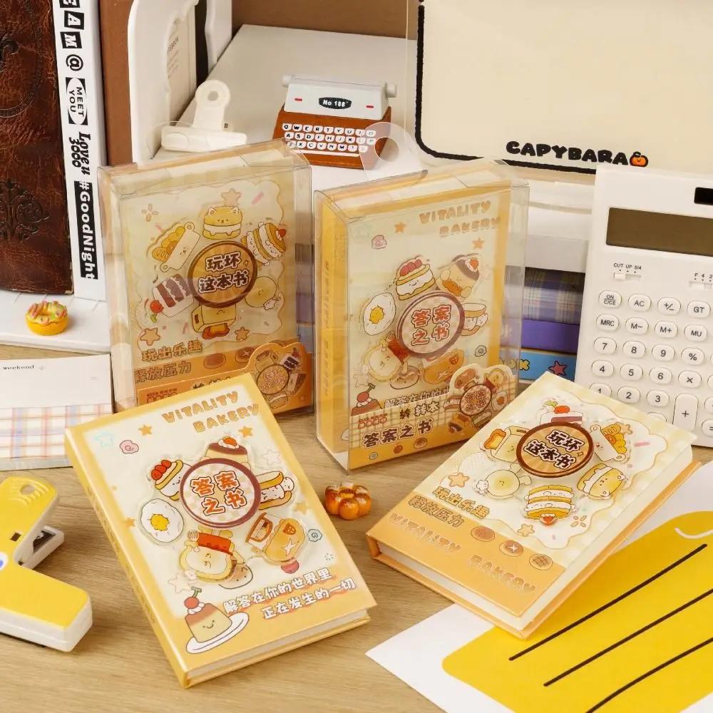 Interesting Color Inner Page Capybara Notebook Gashapon Mahines Rotating Square Writing Pad Diary Panda Small Notepad Office