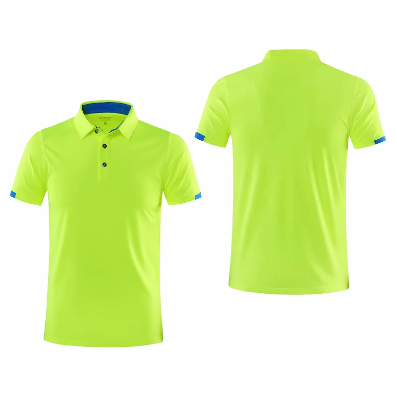 Summer Quick Drying Short Sleeved Polo Shirt Golf Jersey Company Group Breathable Fitness Lapel Sports Sleeved 8-Color Large Top