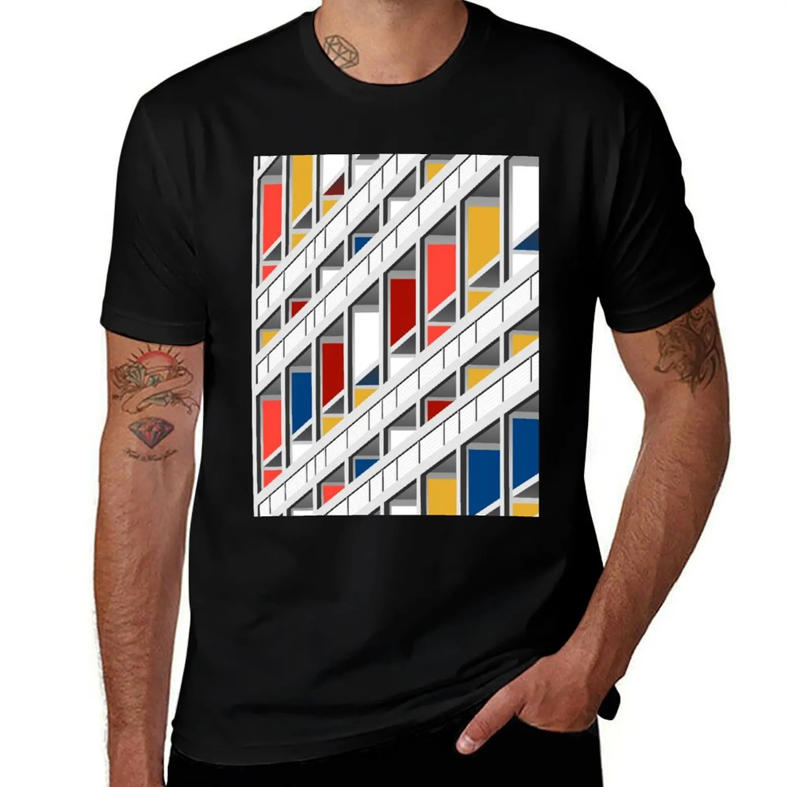 Architecture illustration le corbusier T-Shirt Blouse tops customs cheap stuff plus size men clothing