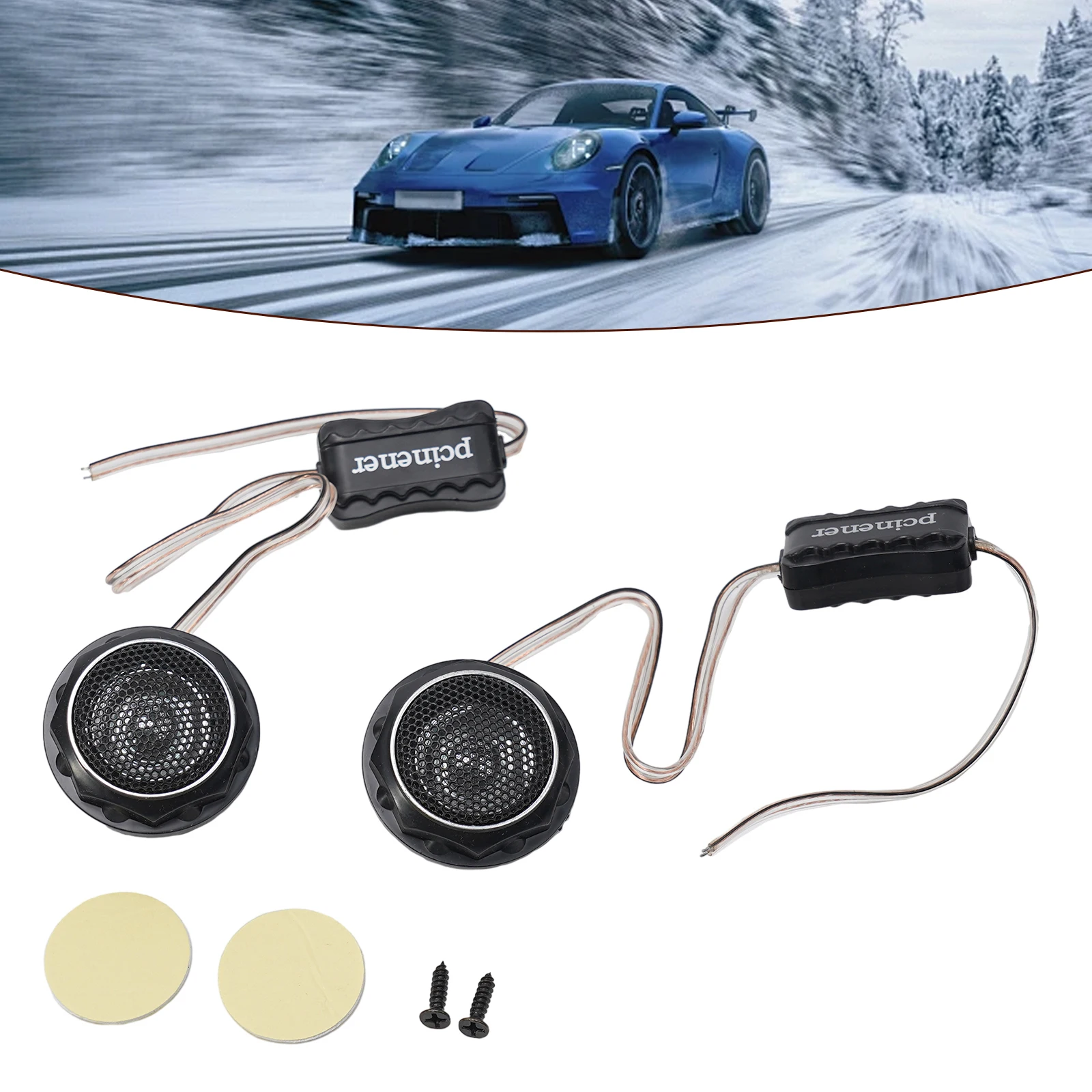 In-Car Entertainment Speaker 35W 50mm Built-in Crossover Car Audio No Magnetic Field Super High Frequency T280 New
