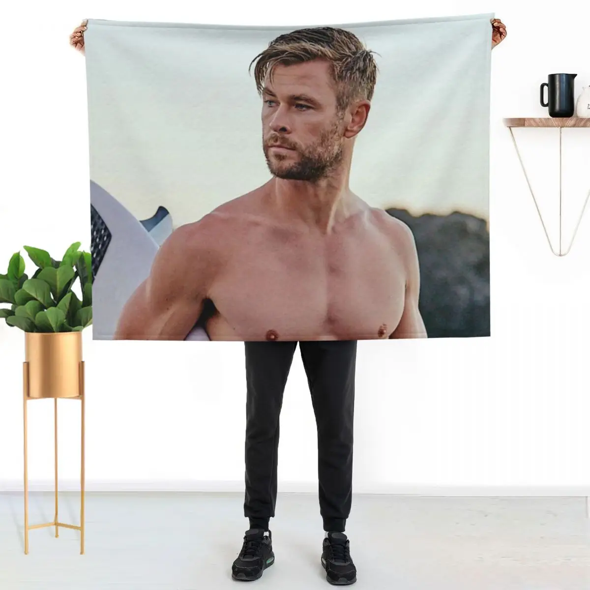 chris hemsworth2 Throw Blanket Large Thermal Thin Hair Plaid sofa bed Blankets