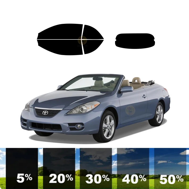 

precut Removable Window Tint Film For Car 100% UVR 5%-70%VLT Heat Insulation Carbon ﻿For TOYOTA SOLARA 2DR CONVERTIBLE 2004-2010