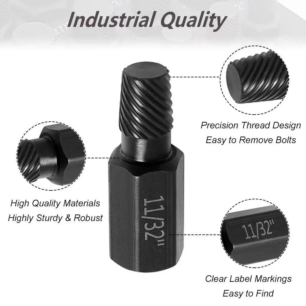 10pcs Car Wire Extractor Broken Wire Loose Teeth Damaged Screws Nuts Wire Extractor Hexagonal Bolt Disassembly Tool