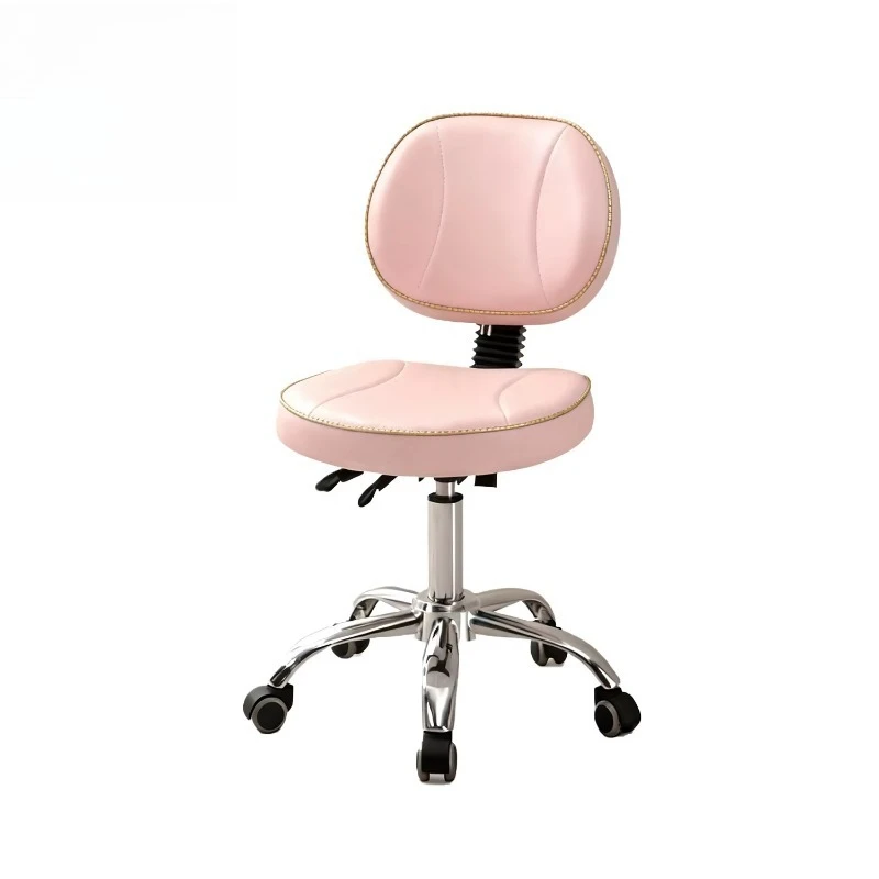 

Beauty Salon Pedicure Chair Technician Stool Customizable Color High Load-bearing Round Roller Nail Spa Pedicure Stool Chair