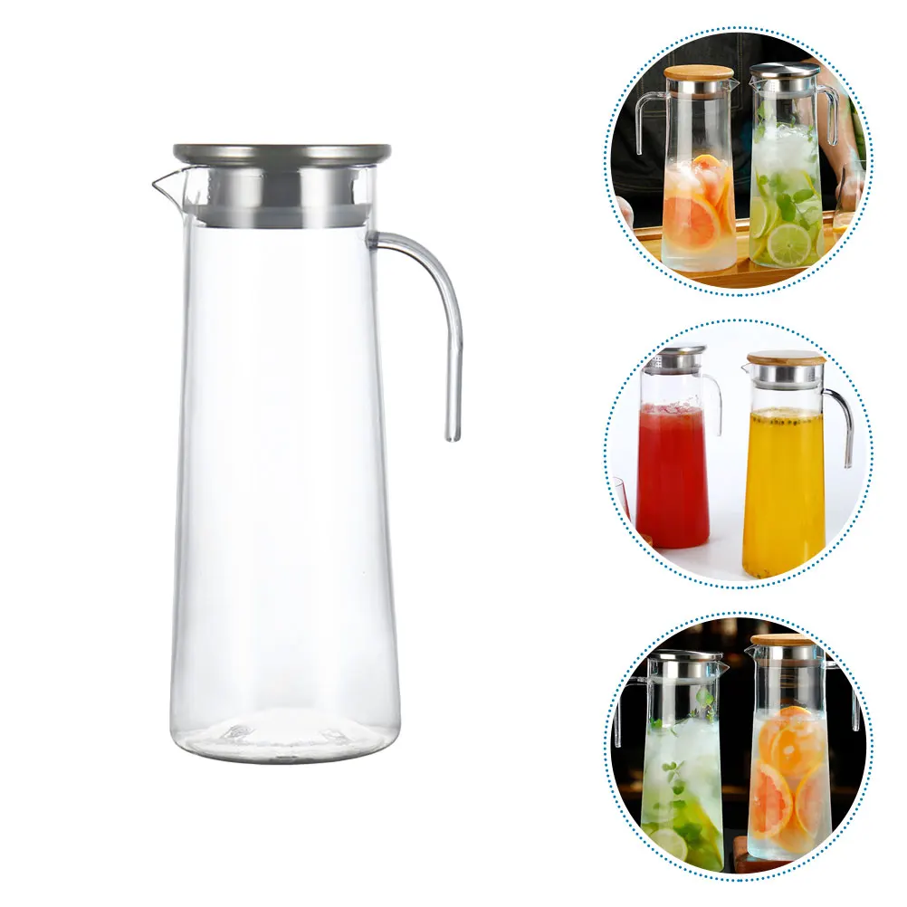 

Cold Water Bottle Restaurant Beverage Pitcher Jug with Lid Kitchen Container Pitchers Juice