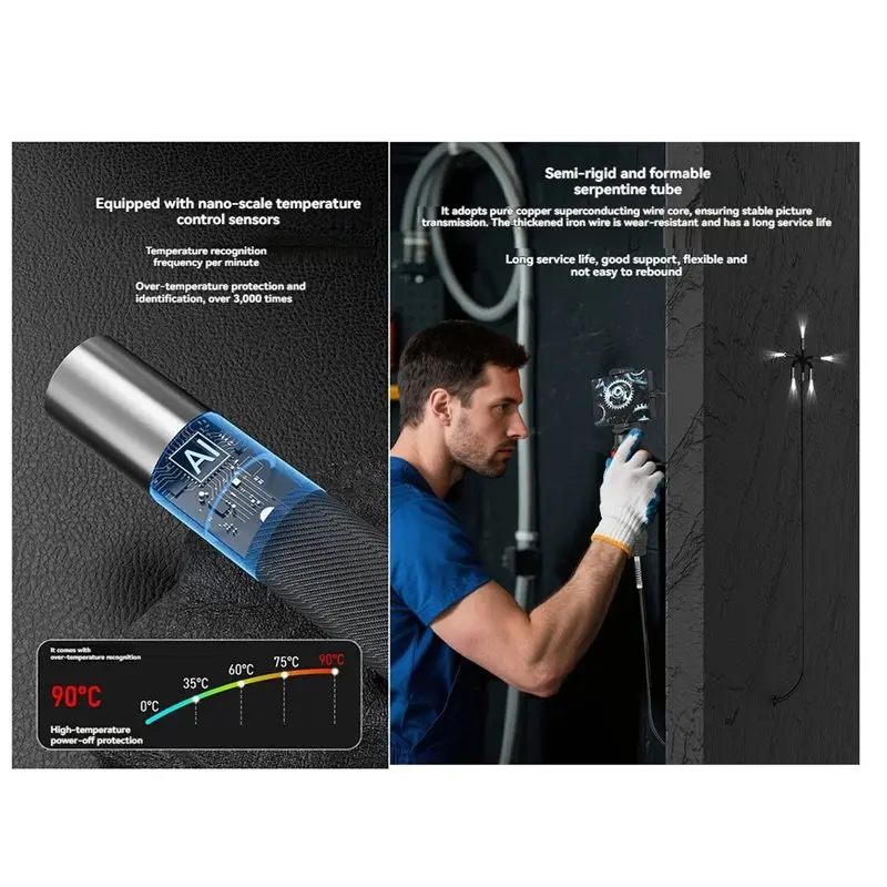 CJSD-Endoscope Camera Head Articulated Boroscope Video Channel 3.9Mm Automotive For ISO Android Endoscopic Inspection