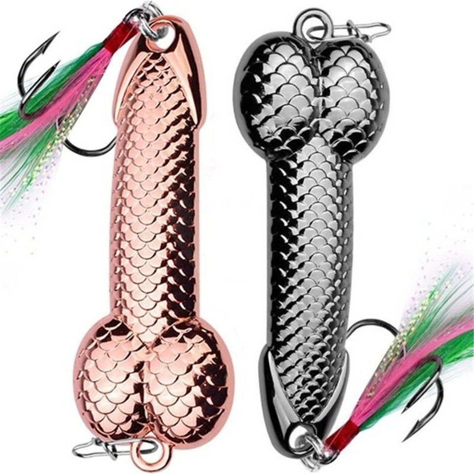  1PCS High Quality Metal Spoon Lure 3g -36g Black Rose Gold Metal Sequins with Feather Hard Lure for Bass Pike Carp Fishing