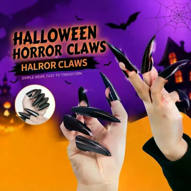 5/10PCS Halloween Hot Retro Punk Talon Nail Finger Claw Cool Rock Gothic Spike Rings Jewelry Party Cosplay Gift Men Women