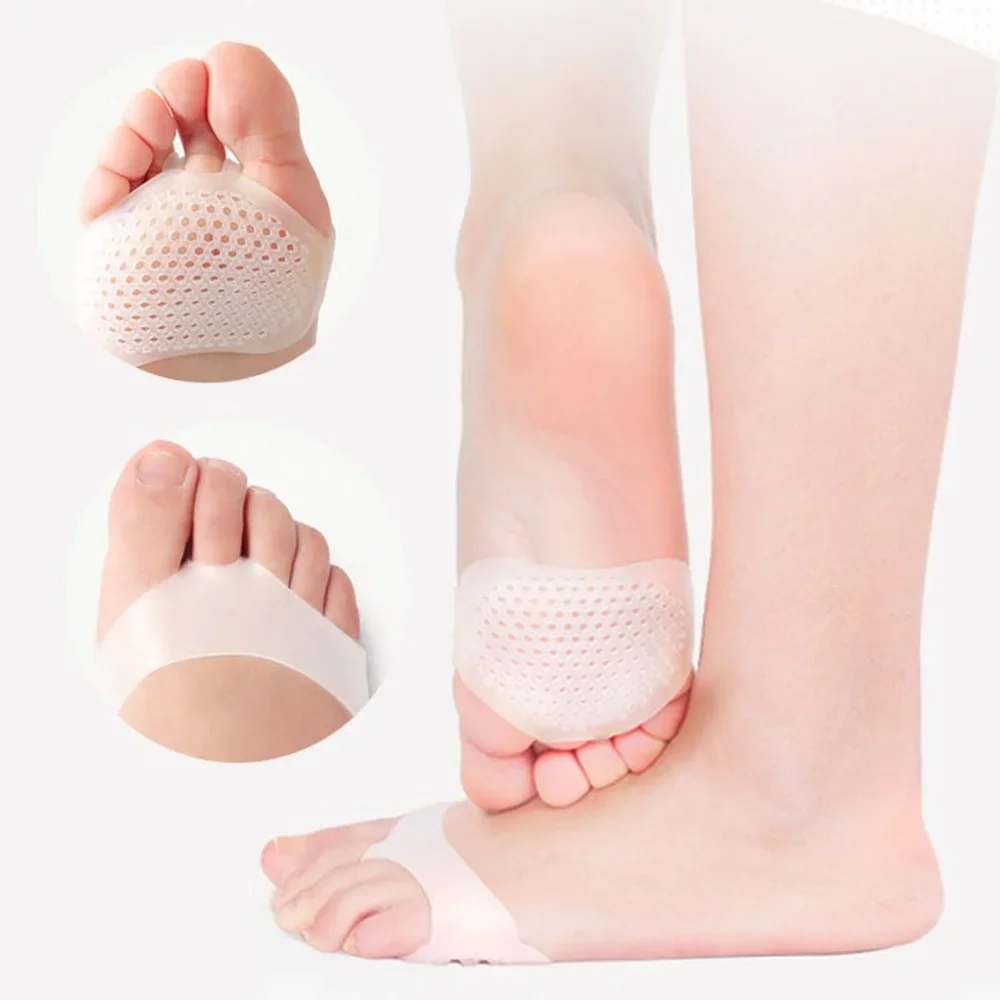 Calcetines de silicona para el cuidado de los pies, medias finas de Gel hidratante con agujeros agrietados, herramienta para el cuidado de los pies, 2 piezas