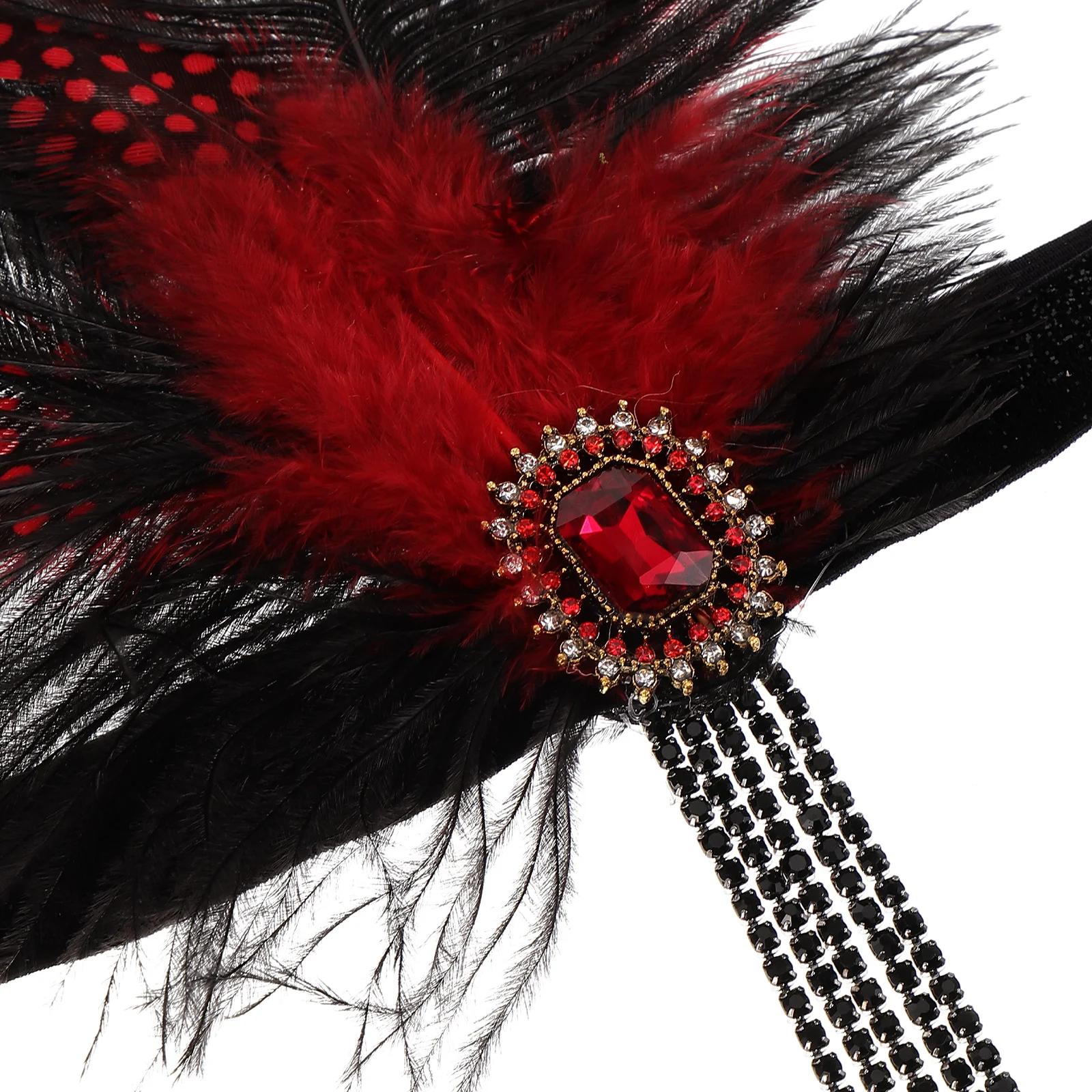 

Plume Headband Women Forehead Hair Band Lightweight Carnival Vintage Hair Accessory Birthday Party Cosplay Headpiece