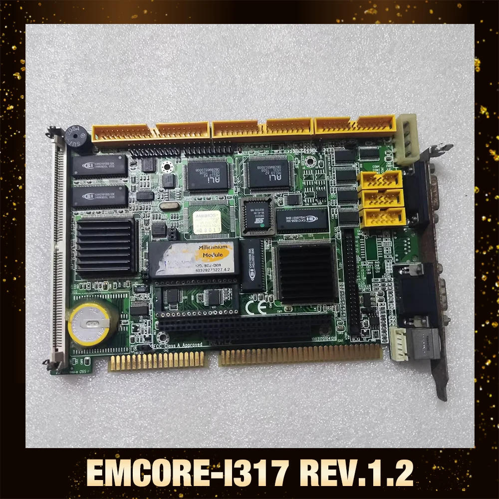 

For Arbor EmCORE-I317 REV.1.2 386 ISA Half length Sewing Spark Machine Industrial Control Motherboard