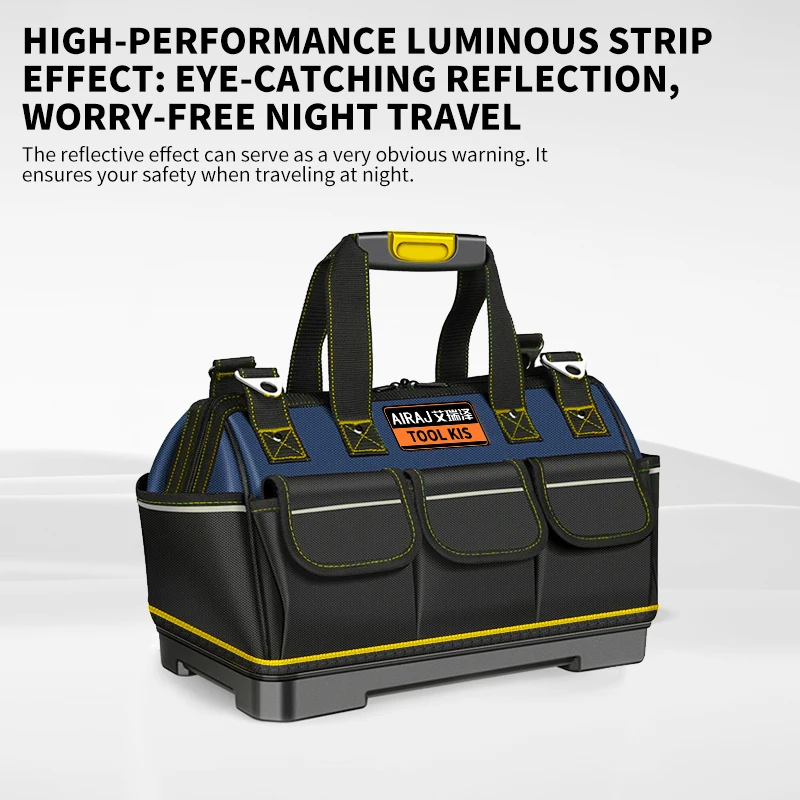 AIRAJ Tool Bag Electrician Instrumentation Work Bag Organizer Wrench Set Storage Tool Bags Professional Heavy Duty Tool Bag Belt