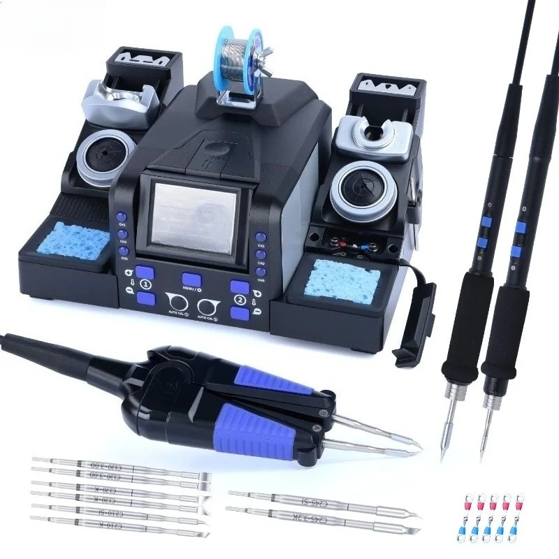 982D-III 982Pro Soldering Rework Station Auto Calibration Desoldering Tweezers Iron Repair Kit