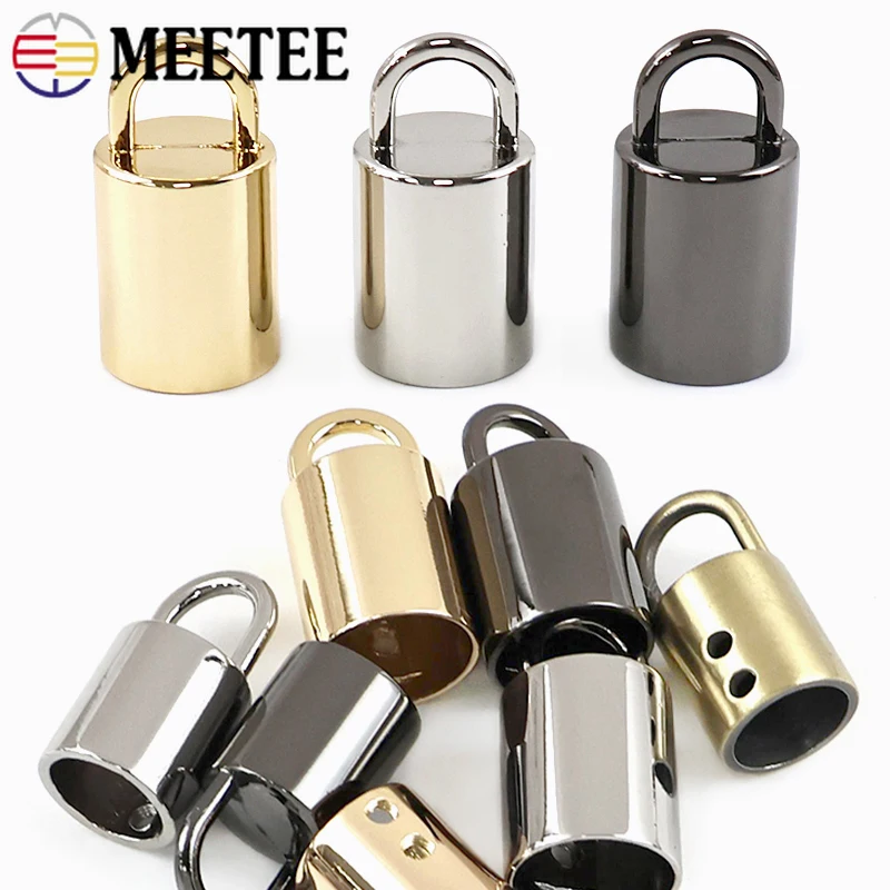

5/10/20Pcs 11mm/14mm Metal Buckles Bag Strap Tassel Cap Clasp Rope Cord Lock Connector Hanger Hardware Accessories for Handbags