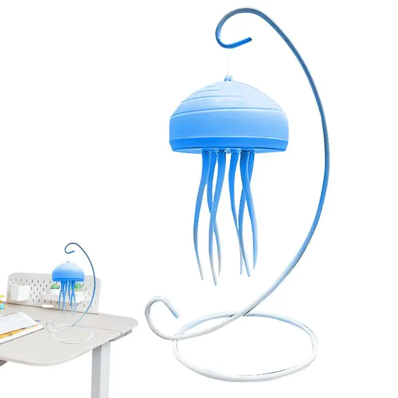 Jellyfish Night Lamp Jellyfish Shape Rotating Room LED Night Light Tabletop Light With Dynamic Rotation Design Creative Sleeping