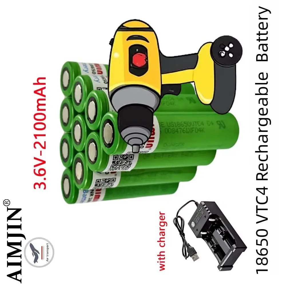 

100% Original 3.6V 2100mAh Rechargeable Lithium-ion battery 18650 VTC4 suitable for electronic cigarettes, flashlights etc