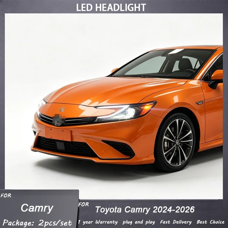 Auto Accessories Car Lights  for Toyota Camry 2024 2025 2026 Headlight Assembly LED DRL Projector Lens  Plug and Play