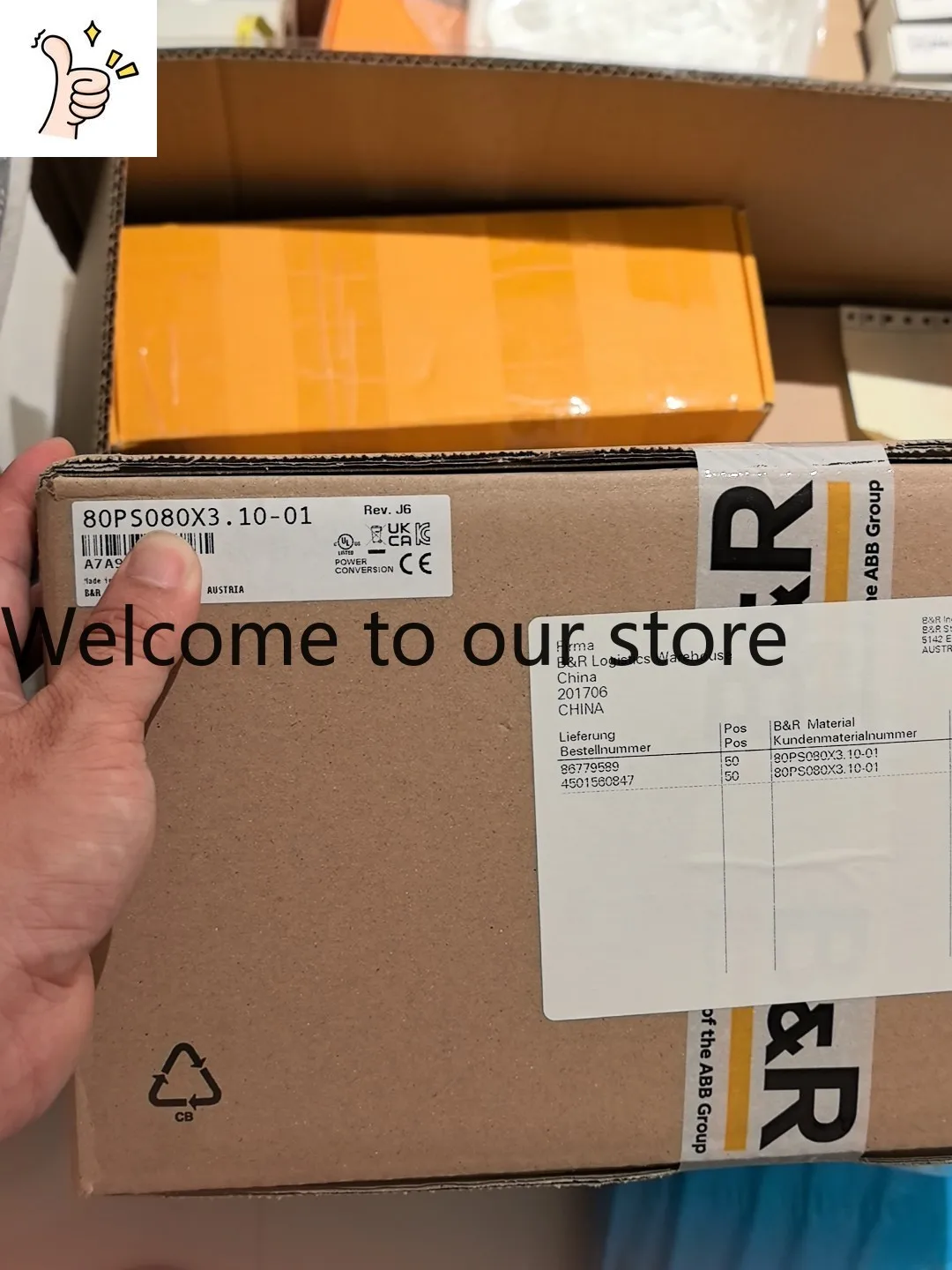 B & R 80PS080X3.10-01 в наличии, абсолютно новый и оригинальный.