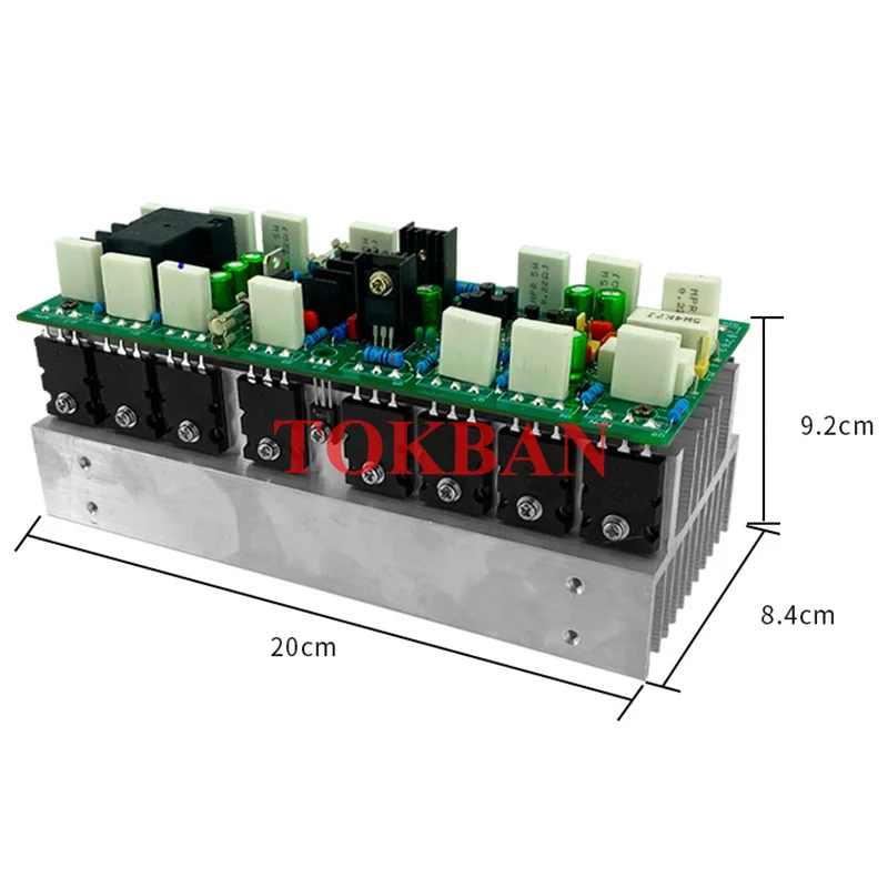 Tokban 1000w Mono Power Amplifier Board High Power 16pcs Toshiba Transistor 5200 1943 with Circuit Protection HIFI Amplifier