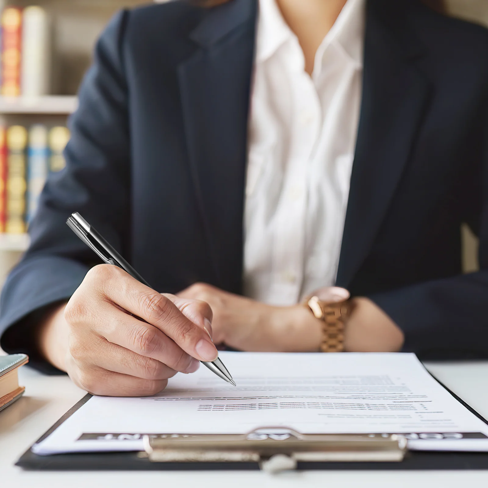 

6Pcs Metal Ballpoint Pens Retractable Fine Point Smooth Writing Office School Business Gift Retractable Ballpoint Pens