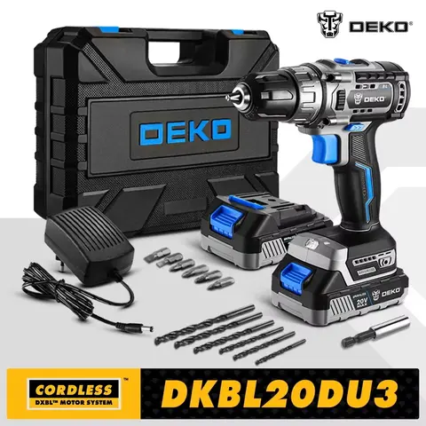 20V Brushless Cordless Drill Kit DEKO