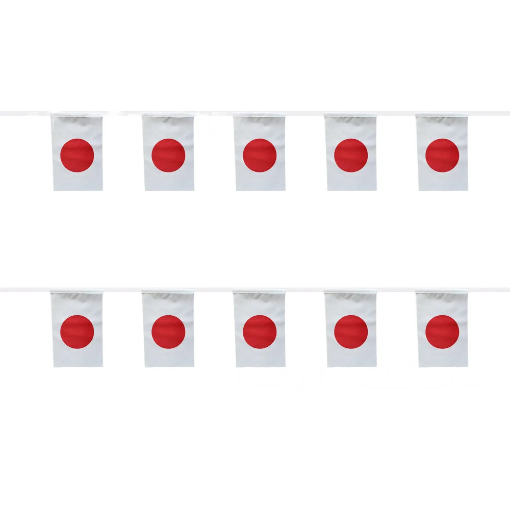 EOODLOVE 14x21cm Small Japanese Flag 20pcs/set High Quality Polyester Indoor and Outdoor Decoration Japanese Flag