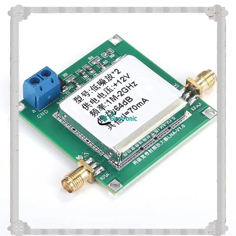 Modul Amplifier LNA Pengiriman 24 Jam, Rendah Kebisingan, 1Mhz-2000Mhz, Gain Tinggi 64Db, Kebisingan 2Db, Amplifier Broadband RF