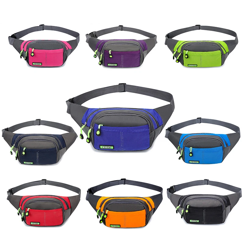 Multi-Functional Running Cycling Waist Bag Travel Crossbody Bag Nylon Waterproof Running Bag for Men Women