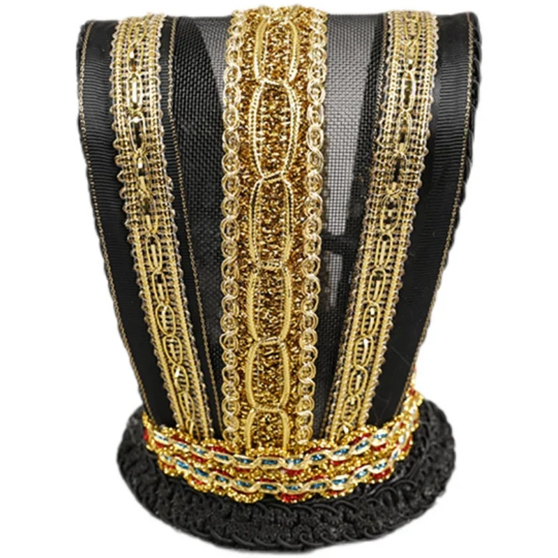 จักรพรรดิ Headpiece มงกุฎเสาจีนโบราณสไตล์ Kungfu Headdress ดาบ Headwear สําหรับชายทีวีภาพยนตร์ Play