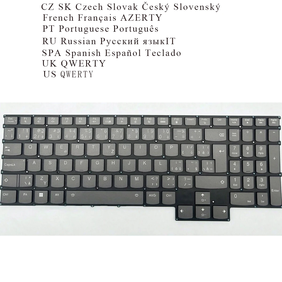 Spanish French Russian US UK Portuguese Czech Keyboard For LENOVO Legion S7 15IMH5 /16ARH7 R9000X ARHA7 Y9000X IAH7 2022 BACKLIT
